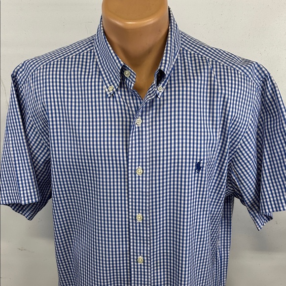 Ralph Lauren short sleeve button down collar shirt. L - Picture 2 of 7